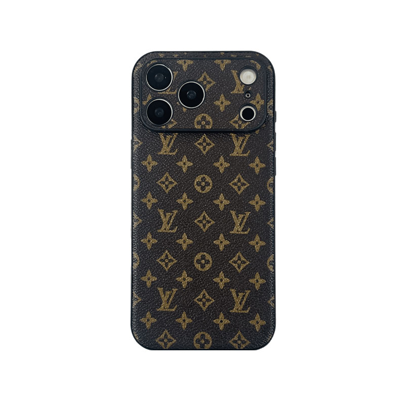 Luxury Leather Monogram iPhone Case For iPhone 17 Series-GELV039