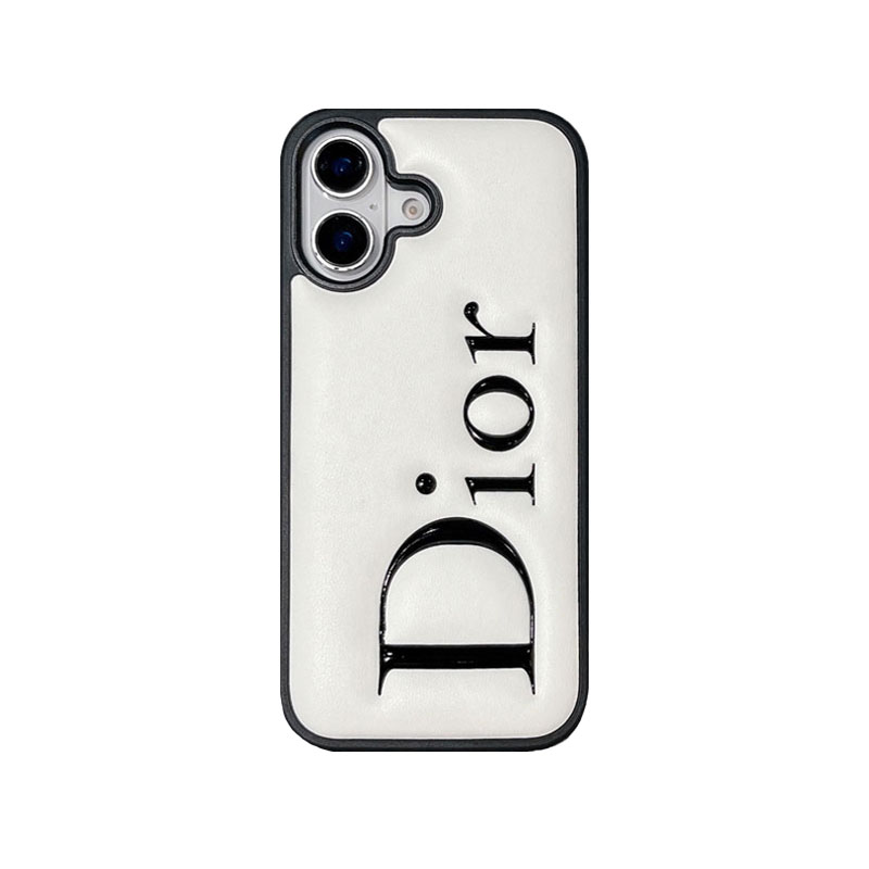 Leather CD iPhone Case White-DAK251205