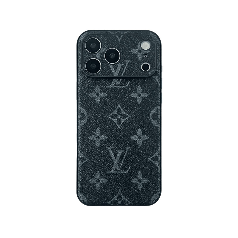 Luxury Leather Monogram iPhone Case For iPhone 17 Series-GELV039