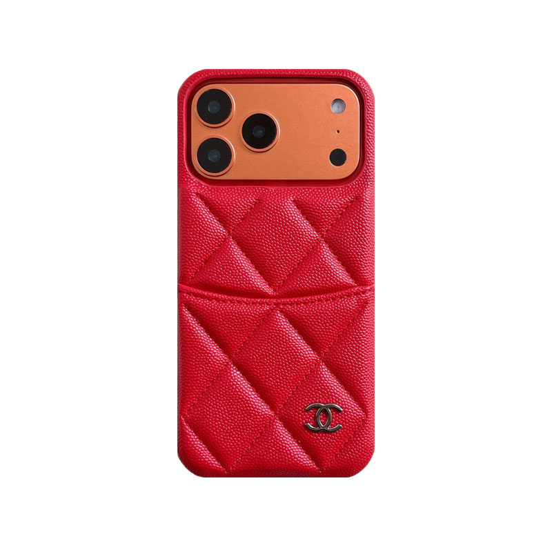 Classic Leather CC iPhone Case With Card Holder Brown For iPhone 17 Series-GECC034