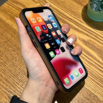 Leather Phone Case For iPhone Black -QB240312-GTOCASE