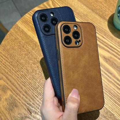 Leather Phone Case For iPhone Brown-QB240312-GTOCASE