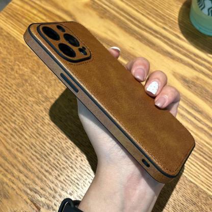 Leather Phone Case For iPhone Brown-QB240312-GTOCASE