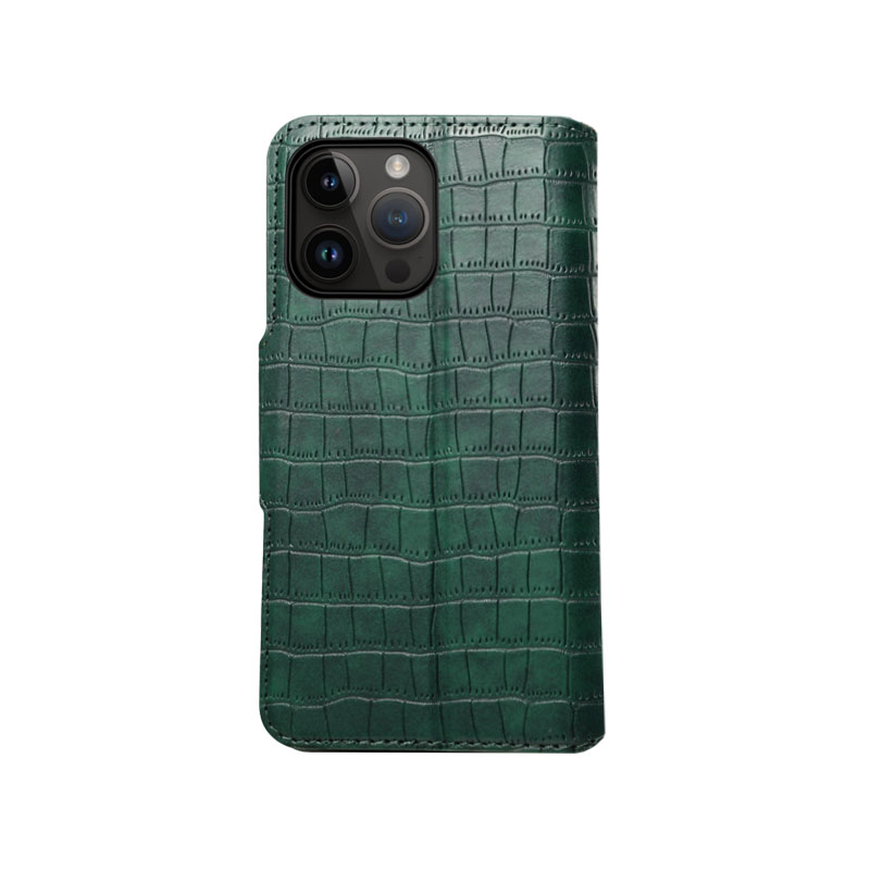 Leather Flip Phone Case with Card Holder For iPhone Brown--PTK240622-GTOCASE