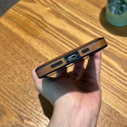 Leather Phone Case For iPhone Black -QB240312-GTOCASE