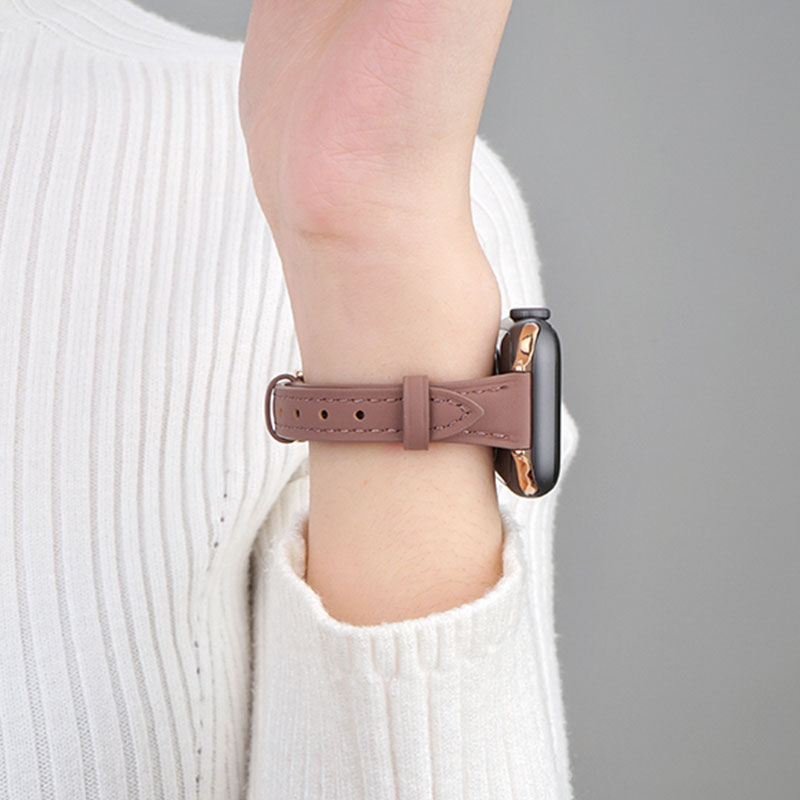 Classic Leather Women Strap for Apple Watch Purple-NSK241806-GTOCASE
