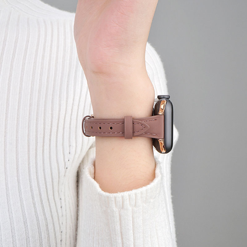 Classic Leather Women Strap for Apple Watch Purple-NSK241806-GTOCASE