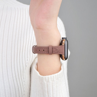 Classic Leather Women Strap for Apple Watch Purple-NSK241806-GTOCASE