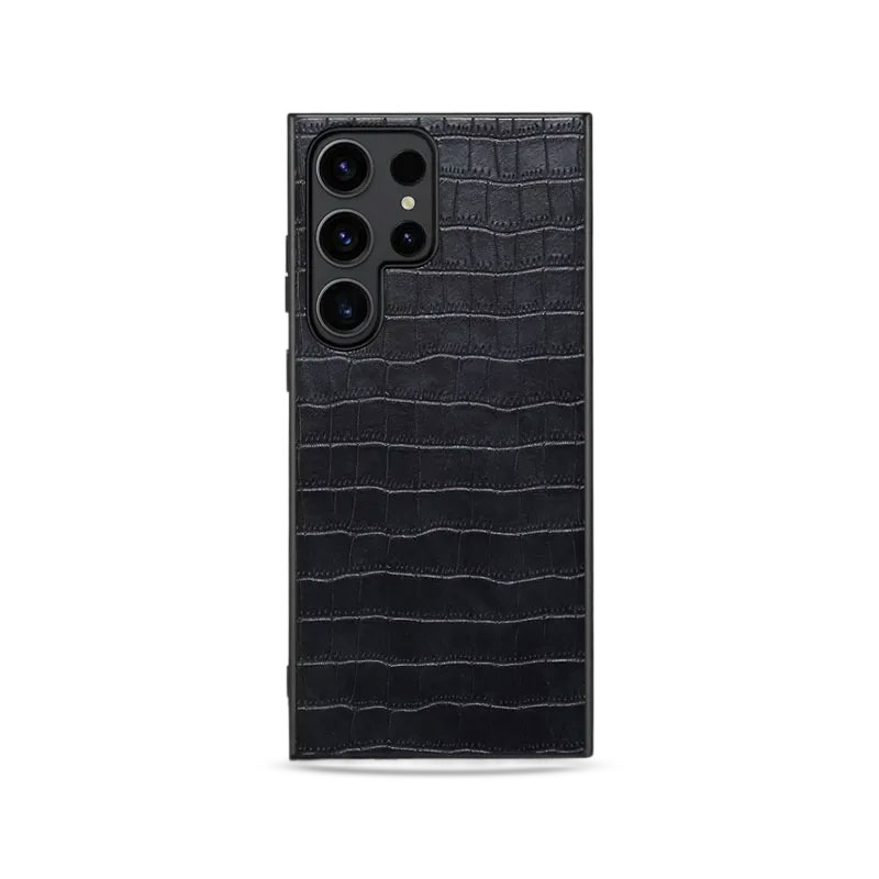 Alligator Print Leather Phone Case For Samsung Black-EYS241104-GTOCASE
