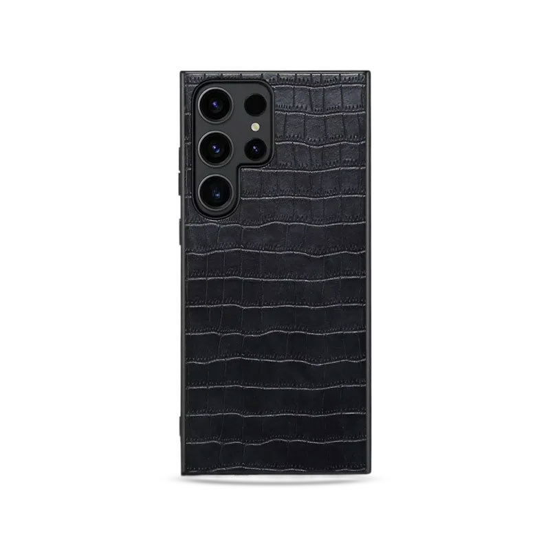 Alligator Print Leather Phone Case For Samsung Black-EYS241104-GTOCASE
