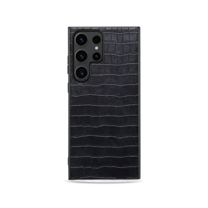 Alligator Print Leather Phone Case For Samsung Black-EYS241104-GTOCASE