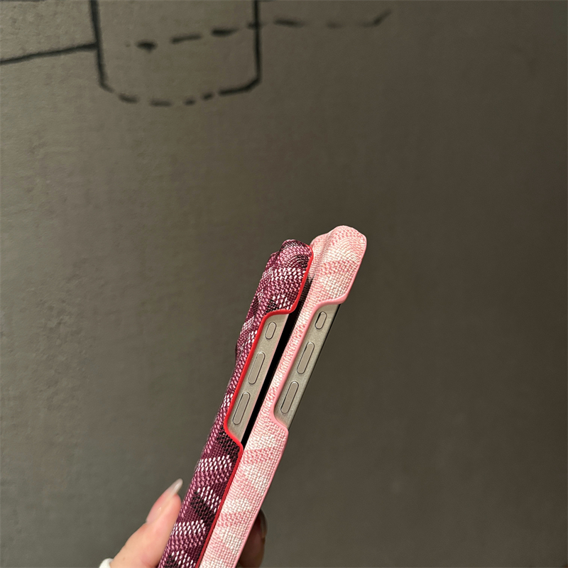 Leather GD iPhone Case Pink-XKK250905