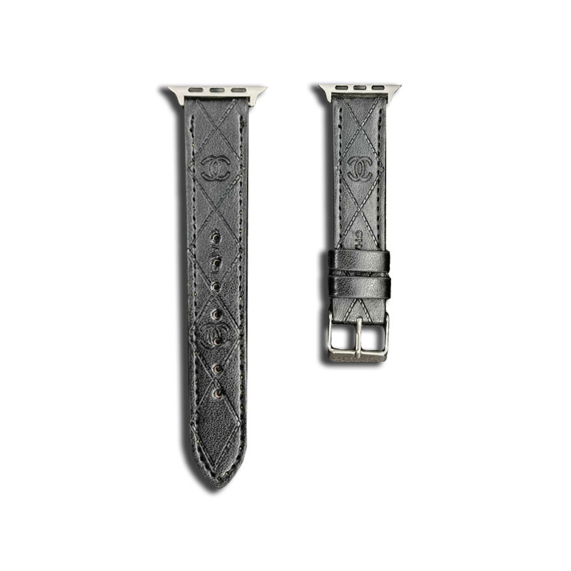 Leather CC Apple Watch Band Black-MLG24422-GTOCASE