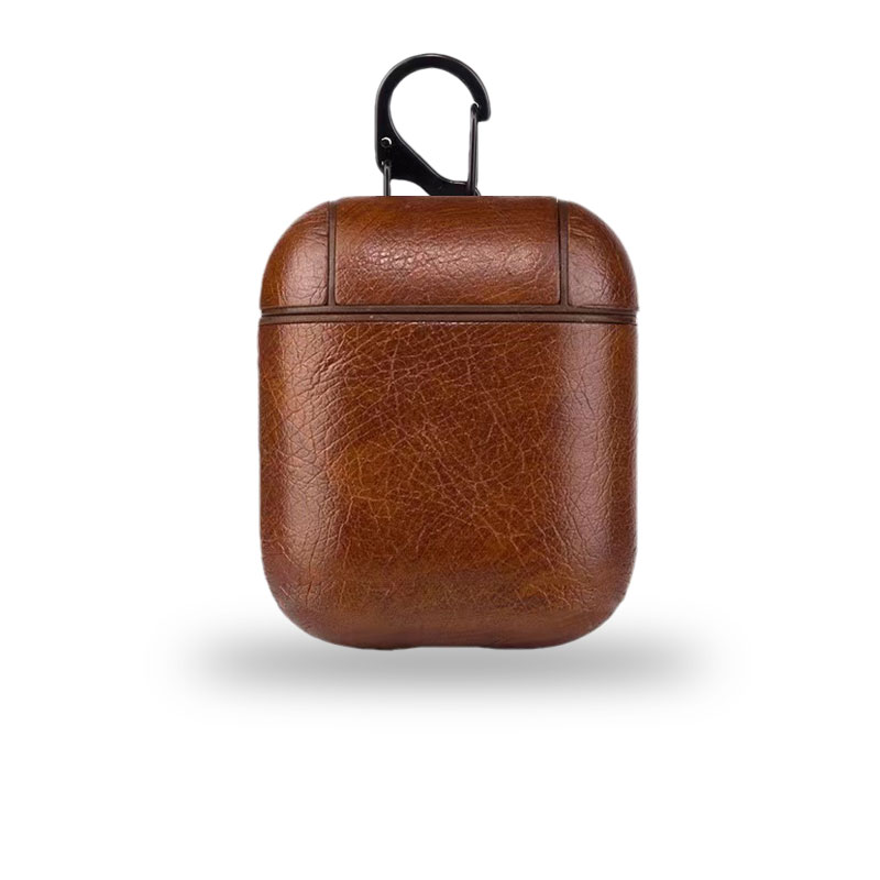  Leather Case For AirPods Brown-ZP240703-GTOCASE