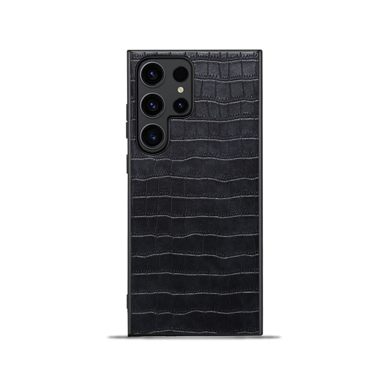 Alligator Print Leather Phone Case For Samsung Black-EYS241104-GTOCASE