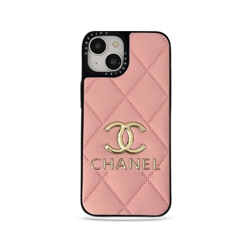 Leather CC iPhone Case Pink-JB240320-GTOCASE
