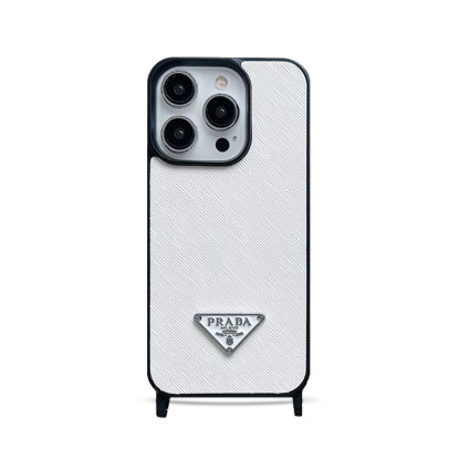 Leather PR Case With Strap For iPhone White-PGS241837-GTOCASE