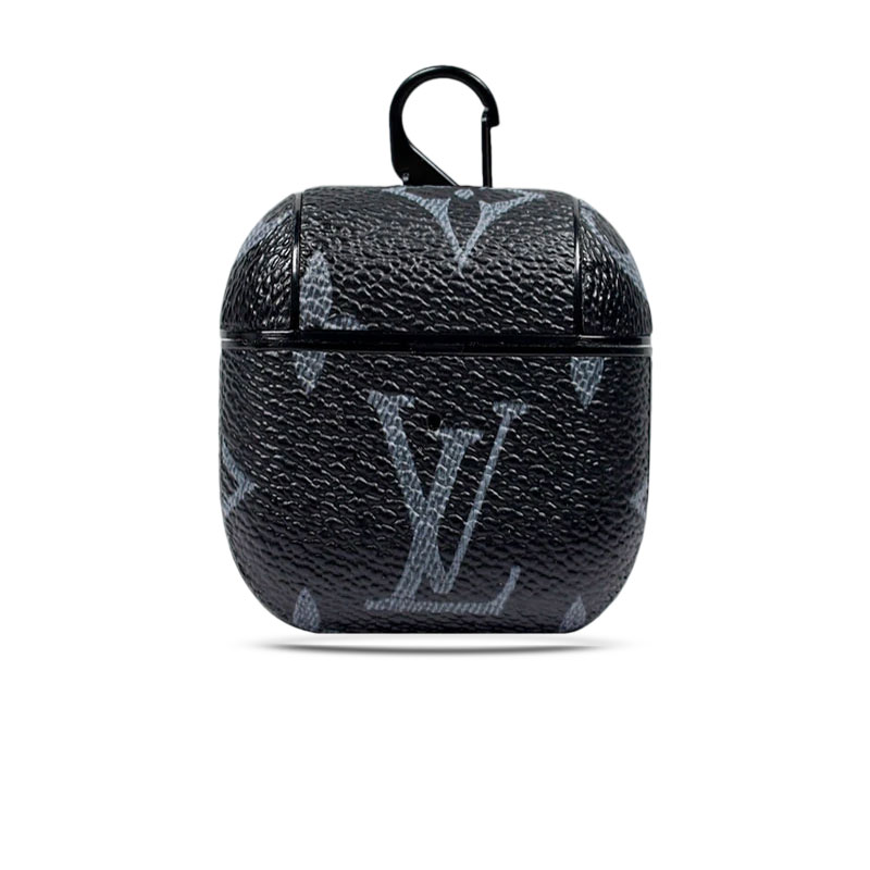 Luxury Leather  AirPods Cases Black Ptinting-JDK240420-GTOCASE