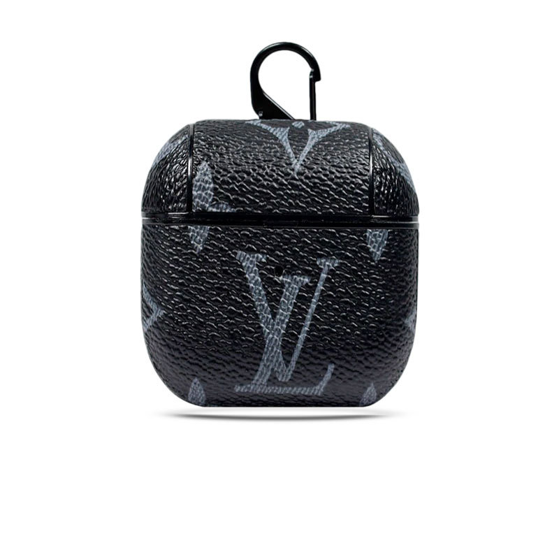 Luxury Leather AirPods Cases Black Ptinting-JDK240420-GTOCASE