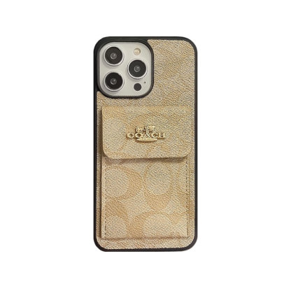 CH  iPhone Case With Card Holder Wallet Dark Brown  -SZK240425-GTOCASE
