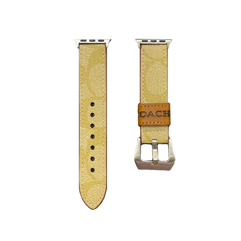 Leather C Apple Watch Band Light Brown-YHK244221710-GTOCASE