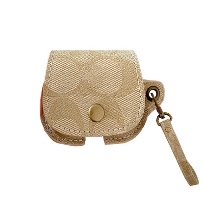 Leather C AirPods Pro Case White-CC231215-GTOCASE