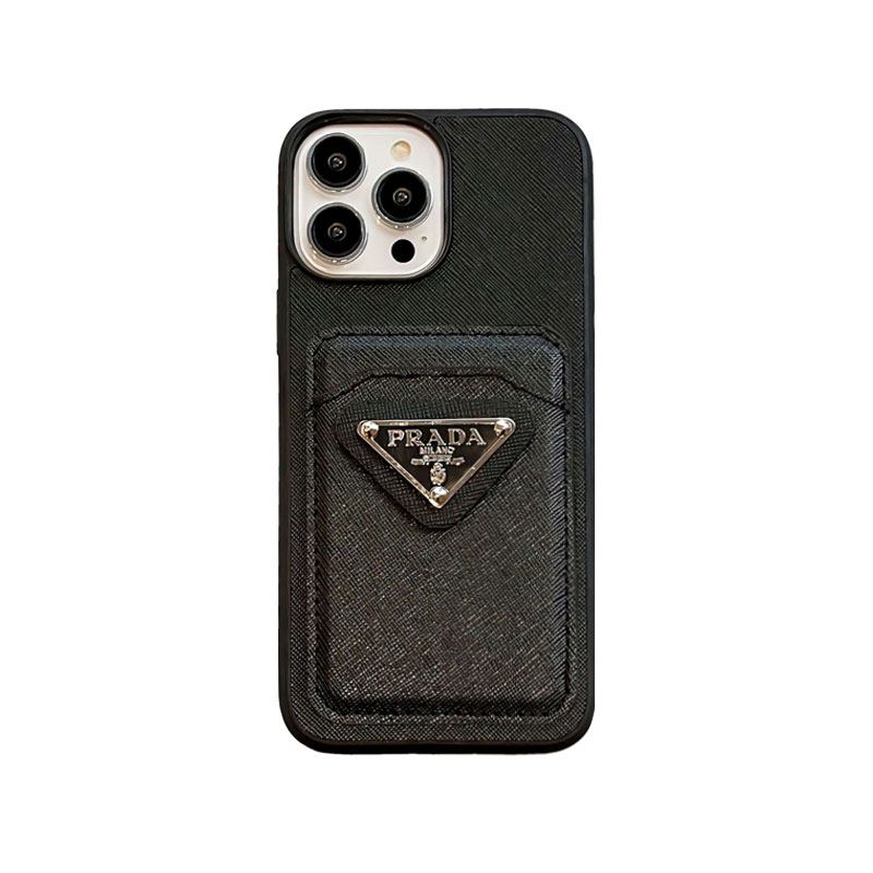 Classic PR iPhone Case With Card Holder Black -JDB240403-GTOCASE