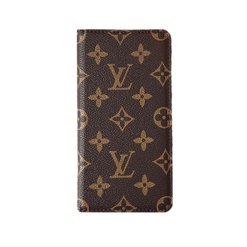 Leather Monogram iPhone Case With Wallet And Card Holder-PTK241608-GTOCASE