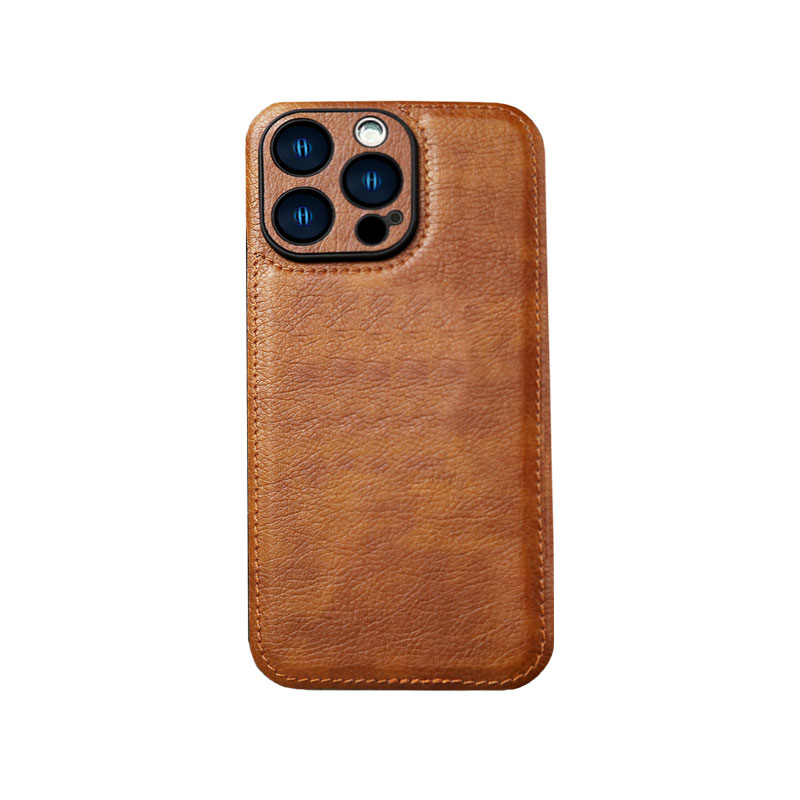 Leather Phone Case For iPhone Black -QB240312-GTOCASE