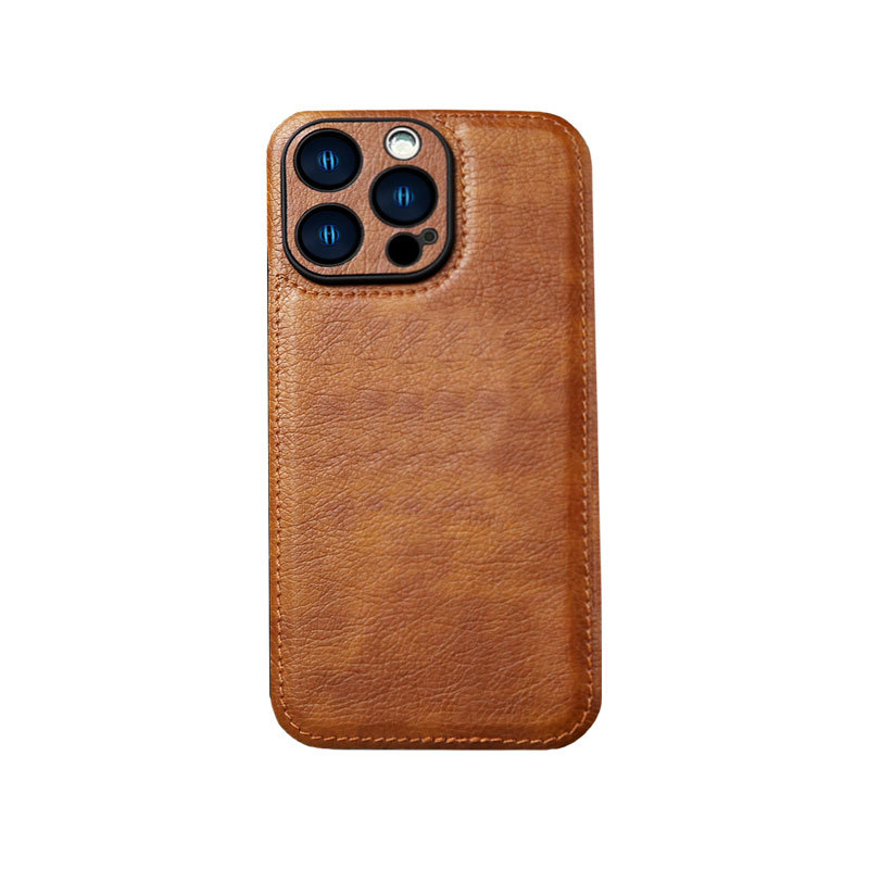 Leather Phone Case For iPhone Black -QB240312-GTOCASE