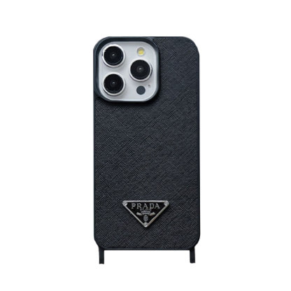 Leather PR Case With Strap For iPhone Black-PGS241837-GTOCASE