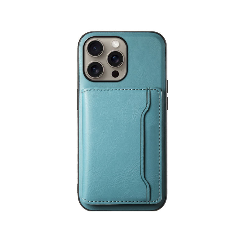 Leather Phone Case With Card Holder For iPhone Brown (Compatible With Magsafe)-MMK241650-GTOCASE