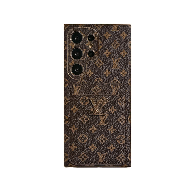 Leather Monogram Samsung Galaxy S Series Case With Card Holder Big Printing -CKK251506-GTOCASE