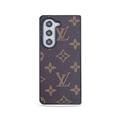 Leather Monogram Galaxy Z Flod Series Case  Big Printing -ZDP251805-GTOCASE