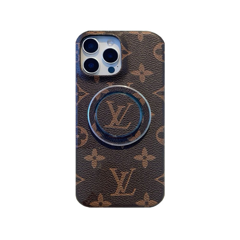 Classic Monogram iPhone Case With Holder Big Printing(Compatible With Magsafe)-GTOCASE