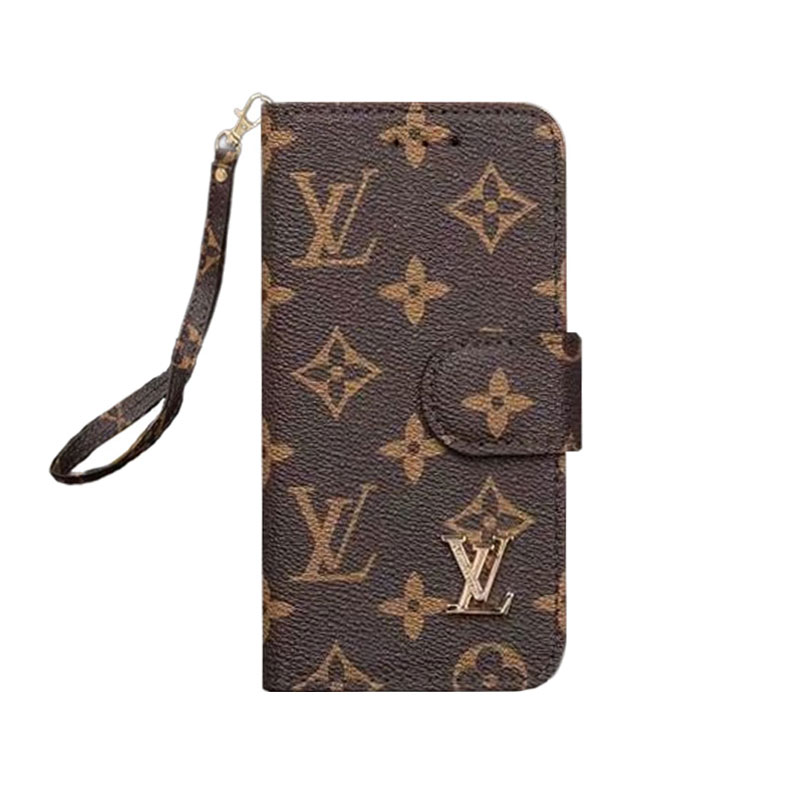 Leather Wallet Flip Monogram iPhone Case Big Printing-GELB001