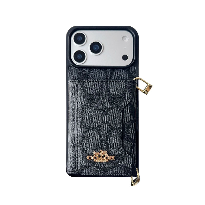 Leather CH iPhone Case With Wallet And Crossbody Strap-QBK251106