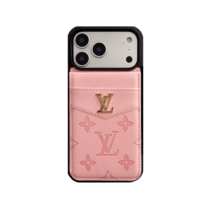 Luxury Leather Monogram iPhone Case With Card Holder -SXK251315