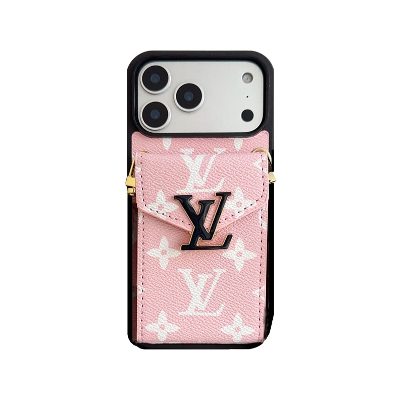 Classic Leather Monogram iPhone Case With Card Holder And Strap -DFK251126