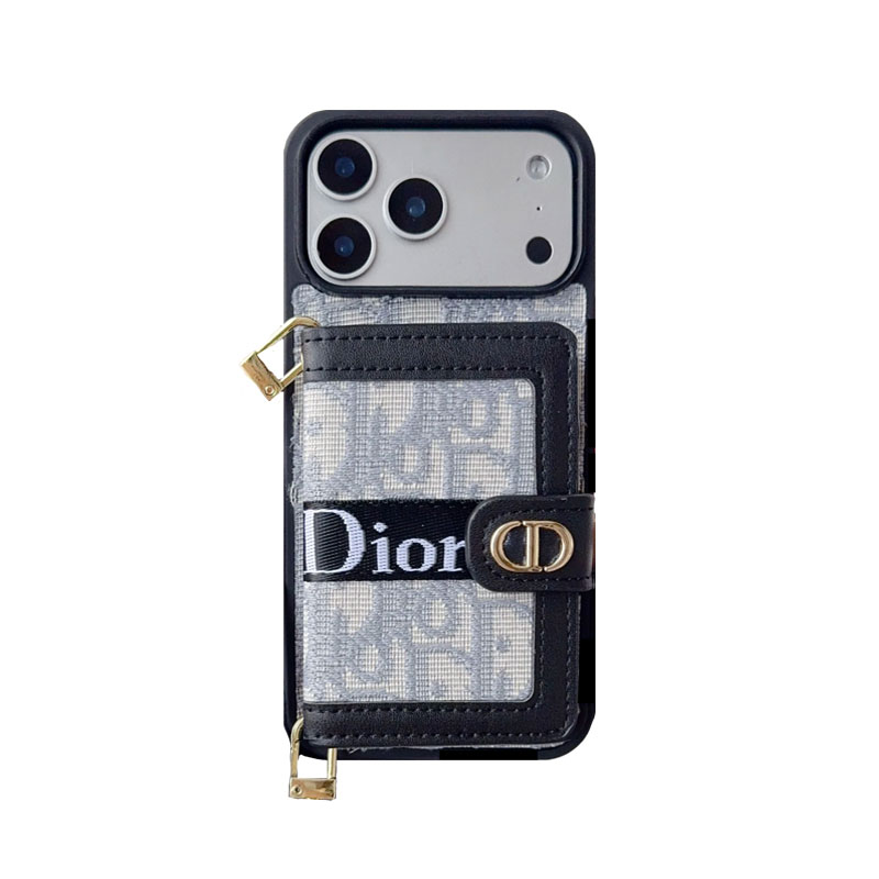 Classic Leather CD iPhone Case With Wallet And Crossbody Strap-ZYK251405