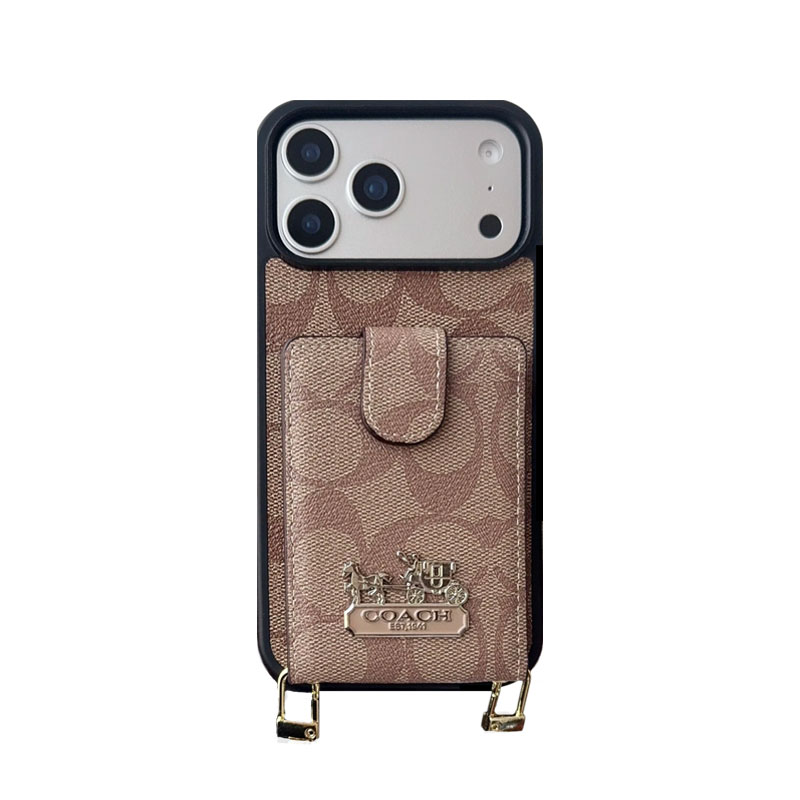 Leather CH iPhone Case With Wallet And Strap-LBK251420