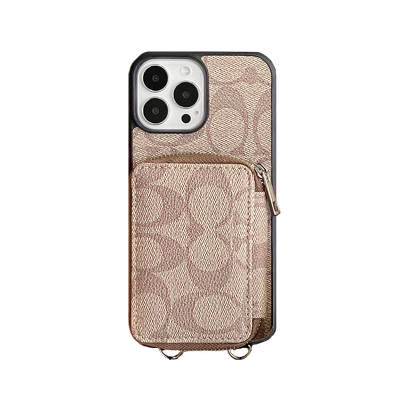 CH iPhone Case With Wallet Coffee-LQB241412-GTOCASE