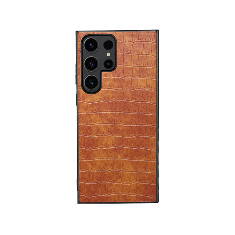 Alligator Print Leather Phone Case For Samsung Black-EYS241104-GTOCASE