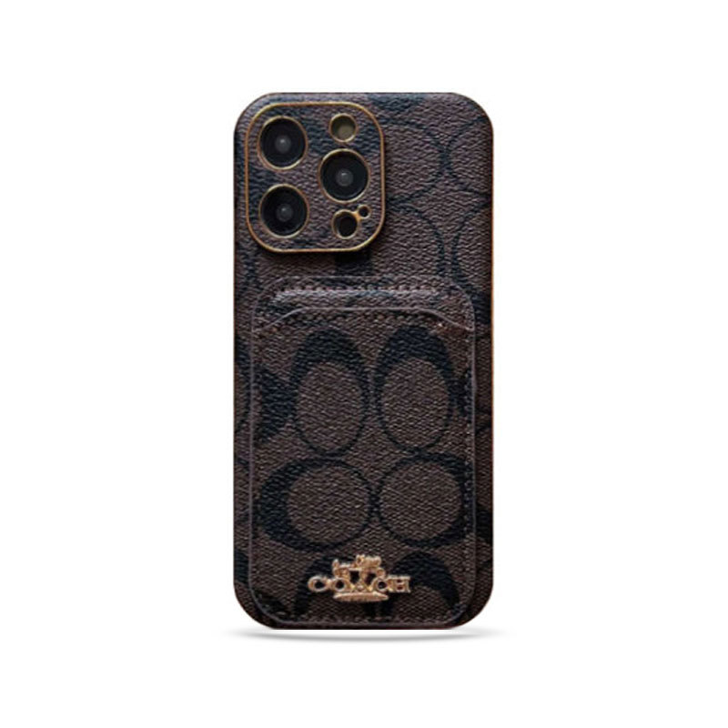 CH iPhone Case With Card Holder Brown -KB241651-GTOCASE