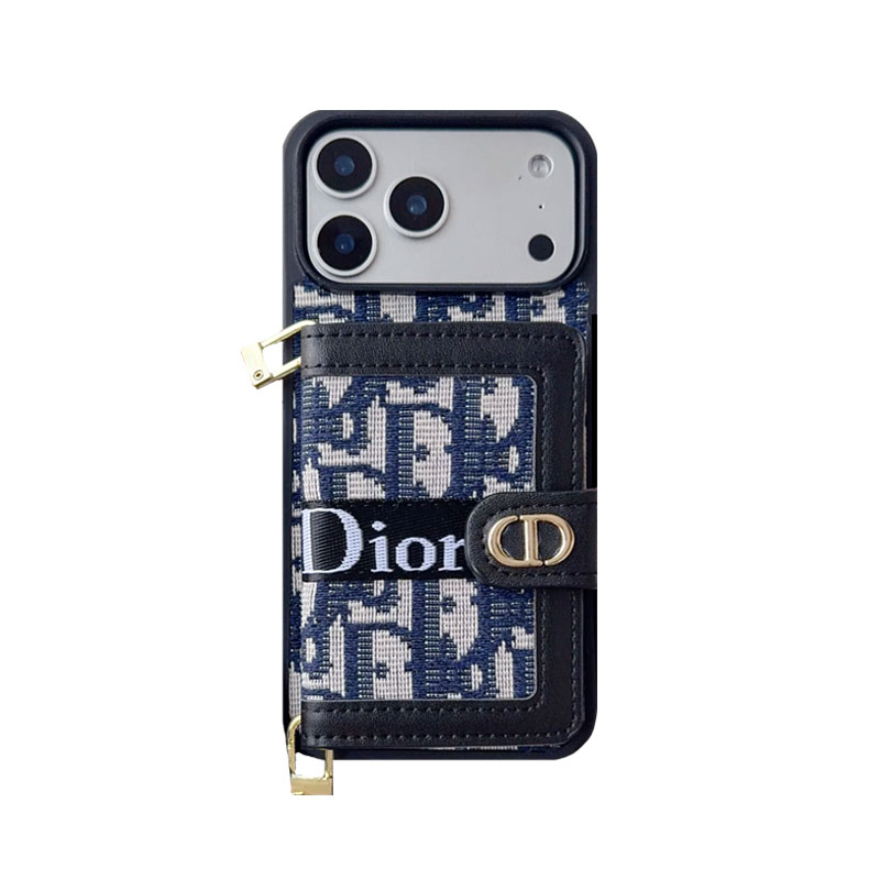 Classic Leather CD iPhone Case With Wallet And Crossbody Strap-ZYK251405