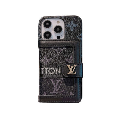 Monogram iPhone Case With Wallet And Crossbody Strap Brown -QB240329-GTOCASE