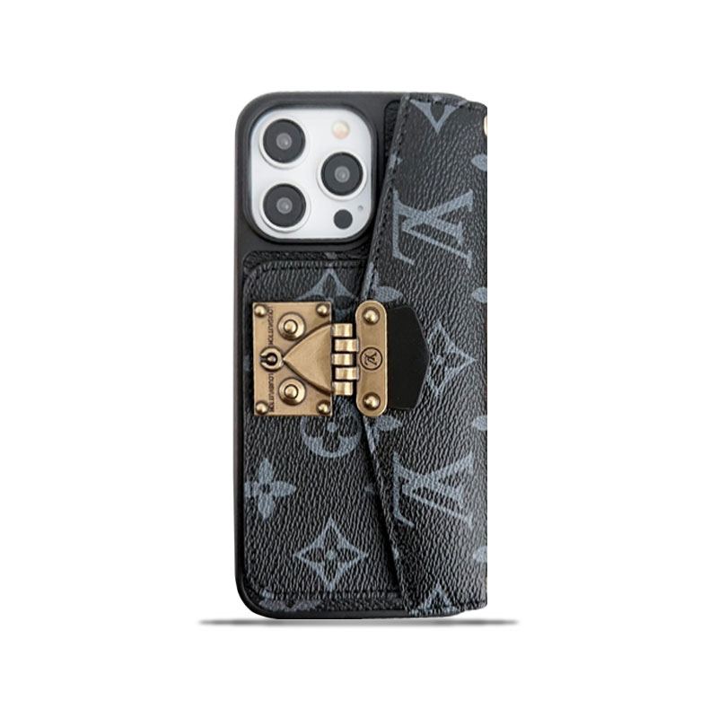 Monogram iPhone Case With Purse And Crossbody Strap Black -XKK240329-GTOCASE