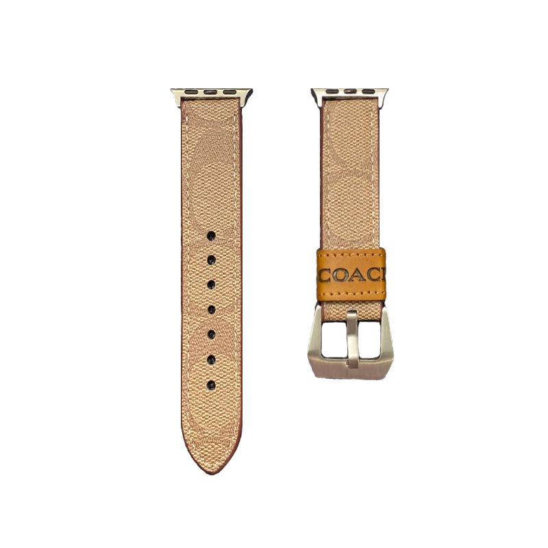 Leather C Apple Watch Band Light Brown-YHK244221710-GTOCASE