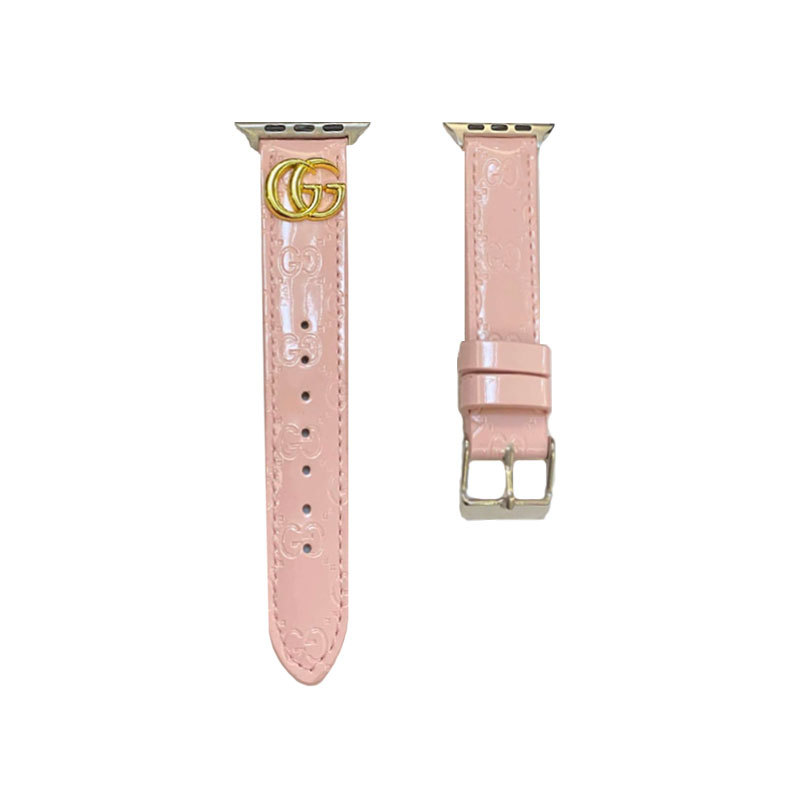 Leather GG Apple Watch Band Black-LGk240509-GTOCASE