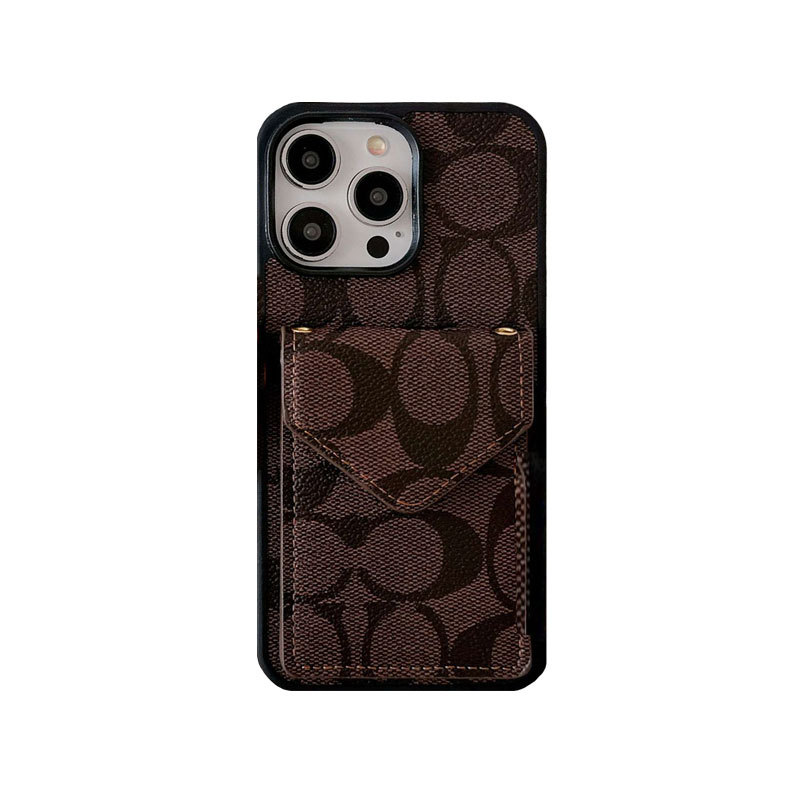 CH iPhone Case With Card Holder And Strap Light Black -SJ240513-GTOCASE